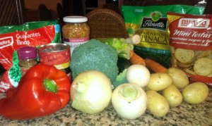 Lentil Vegetable Soup ingredients